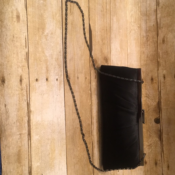 Black Satin Clutch - Picture 2 of 5
